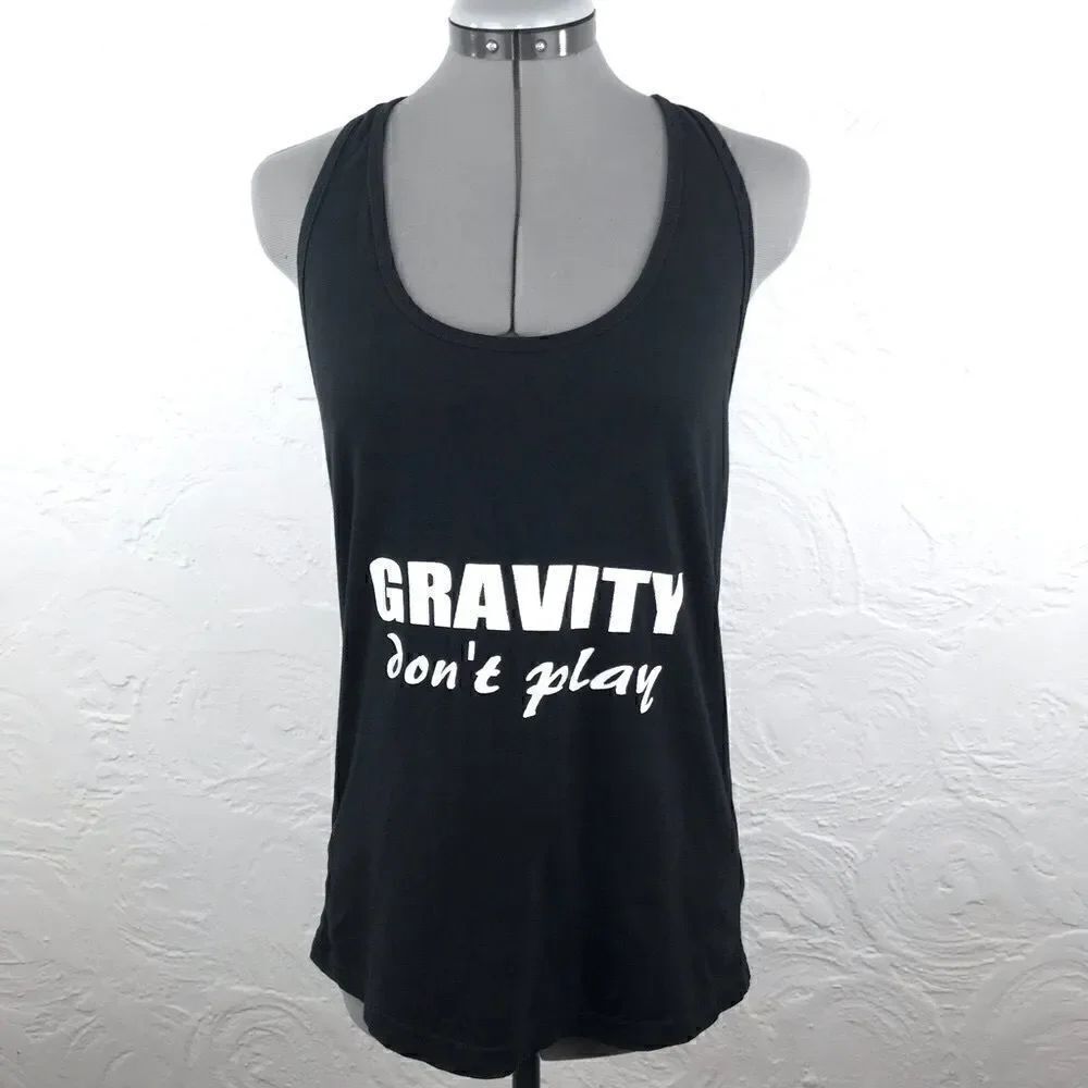 American Apparel Black “Gravity don’t play” tank-L
